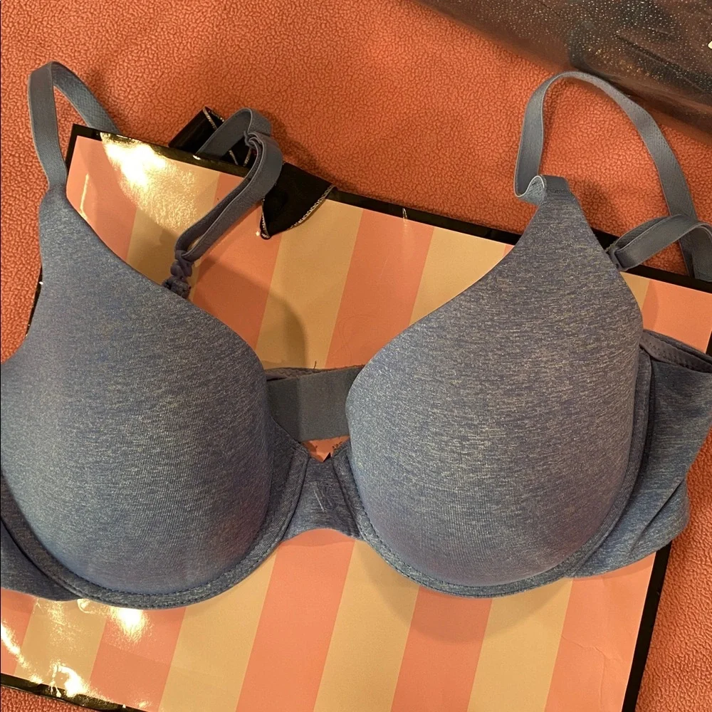 Victoria Secret Uplift Semi Demi Bra 34C Blue